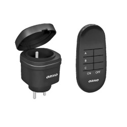 Gniazdo ster.pilotem ORNO*2 IP M MINI 2+1 IP44