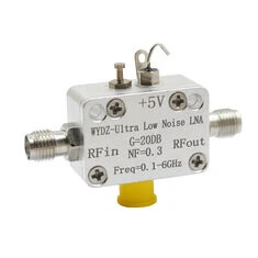 Ultra niski szum LNA wzmacniacz szerokopasmowy 100M-6000M z wzmocnieniem 20 dB, NF 0.3 dB, 5V, SMA żeński