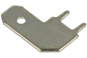 Konektor; 6,3x0,8mm; płaski wsuwka; nieizolowany; FS1573; kątowe 90°; przewlekany (THT); cynowane; 1 tor