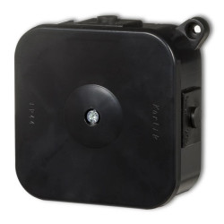 Puszka instalacyjna hermetyczna bez złączek 80x80mm czarny 12PHS-2