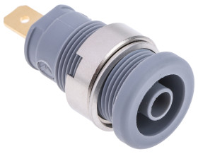 Gniazdo bananowe Żeński Wypustka typ Gniazdo bananowe Szary 25A Hirschmann Test & Measurement rozmiar 4 mm