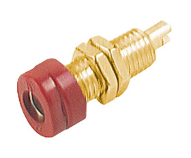 Gniazdo bananowe Żeński Gwint M6, końcówka lutownicza typ Gniazdo bananowe Czerwony 16A Hirschmann Test & Measurement