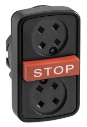 Przycisk kryty/czerw. wystający/kryty trójklawiszowy O22 bez wkładki ZB5AA791