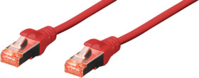 Patch cable, RJ45 plug, straight to RJ45 plug, straight, Cat 6, S/FTP, LSZH, 10 m, red, DK-1644-100/R