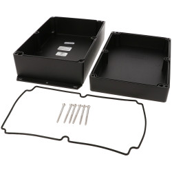 Hammond 1550Z220FBK Thick Wall Flanged Die Cast Enclosure, 223 x 147 x 83, Black