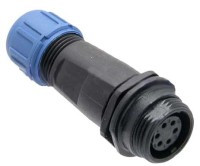 SPP1311-6GZ Gniazdo 6 pin na kabel (4-6.5mm) okrągły, zakręcany, wodoodporny - gwint zewnętrzny