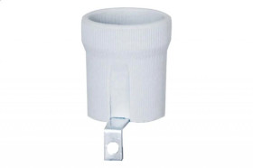 Oprawka porcelanowa E27 typ 426, 4A, 250V z uchwytem