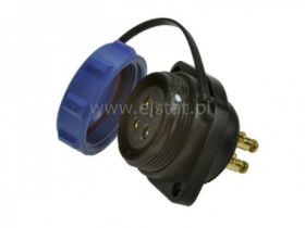 Gniazdo przemysłowe na panel; ( 4P 25A ); śrubowe