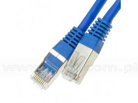 Patchcord FTP, kat5e, 1,0m, niebieski, LSOH/LSZH