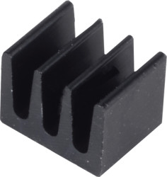 IC heatsink, (L x W x H) 13 x 6.3 x 4.8 mm, 63 K/W, black anodized, 10037135