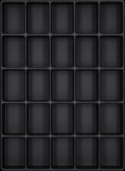 Thermoformed insert, with 42 compartments, (L x W x D) 36 x 42 x 22 mm, TE 42-4-6-10