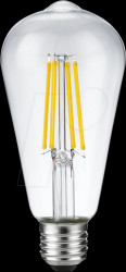 LX023860709 LED bulb E27, 8 W, 650 lm, 2500 K, filament, dimmable