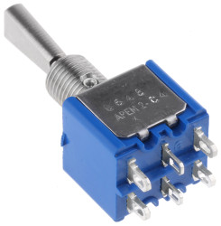 Przełącznik Wł.-wył.-(wł.) DPST APEM Montaż panelowy długość przełącznika 11.4mm