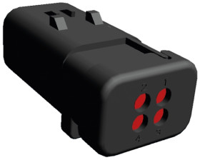 Złącze samochodowe 4-pinowe TE Connectivity 2-rzędowe Męski AMPSEAL 16 Montaż na zacisku Obudowa złącza samochodowego