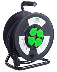 Przedłużacz 50m OW3*2,5 4x230V IP44 T bęben plastikowy stały panel / E9131Q48253F