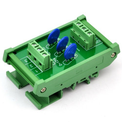 Chunzehui 3 Channels Common DIN Rail Mount 60V SIOV Metal Oxide Varistor Interface Module, Surge Suppressor Protection SPD Board