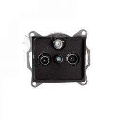 Kanlux Mowion LOGI 02-1350-042 czarny mat, Gniazdo RTV-SAT końcowe