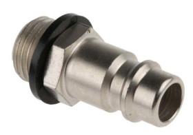 Szybkozłączka pneumatyczna, materiał Mosiądz, stal, złącze G 1/4 męskie, RS PRO CEJN 320, JWL 520, JWL 530, Parker PEF,