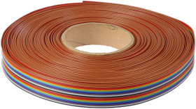 Kabel taśmowy 20-żyłowy raster 1.27mm Płaski, AWG 26 AWG Nieekranowany 7 RS PRO 25,4 mm -20→ +105 °C