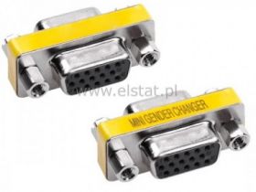 Przejście VGA, GN- GN; 15P gęste, złącze krótkie
