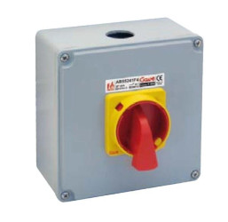 Łącznik ognioodporny Gave FPROTEC 6P+a(1NO) 25A F400 z możliwością blokady w poz. 0 i 1 (90st), AL55621F4-A