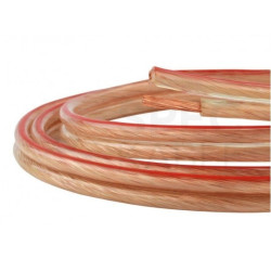 Kabel głośnikowy płaski TLgYp 2x0,35mm2 Cu transparentny Mercor