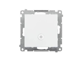 SIMON 55 Wyłącznik krzyżowy z podświetleniem LED piktogram schody szybkozłącza biały mat TW7L.01/111 KONTAKT SIMON