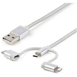 StarTech.com LTCUB1MGR 1 m (3 ft.) USB Multi Charging Cable - USB to Micro-USB