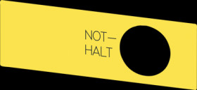Label, for emergency stop pushbutton, 3SU1900-0BE31-0AT0