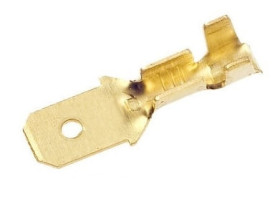 Konektor nieizolowany męski 6,3x0,8mm