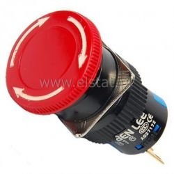 Przycisk LAS1-AY-11TSR bezpieczeństwa 16mm, 1NO1NC