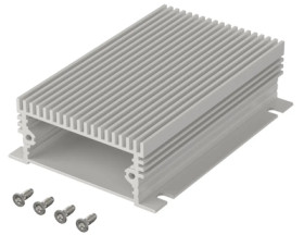 Aluminum enclosure kit, (L x W x H) 55.3 x 100 x 24.4 mm, natural, IP40, 97453100.HMT1