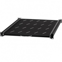 Półka wysuwana do szafy RACK 19" 1U 550mm z uchwytem czarna