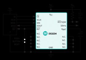 DS3234 Extremely Accurate SPI Bus RTC with Integrated Crystal and SRAM