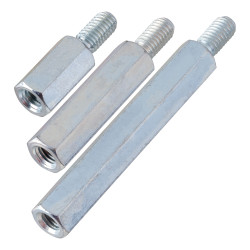 PB Fastener S48050X35 Zinc Plated Steel M/F Spacers M5 x 35mm Pack Of 10