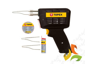Lutownica transformatorowa 230V 150W 2 końcówki z pastą i lutem cynowym 44E005 TOPEX