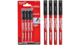 Marker Budowlany Inkzall Czarny Cienki 0,6Mm Blister 4 Sztuki Milwaukee