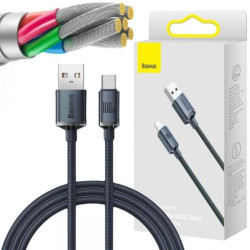 KABEL USB-A - USB-C Baseus Crystal CAJY000401 120cm 100W 6A QC 3.0 W OPLOCIE PREMIUM