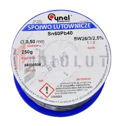 Cyna z topnikiem 0,50mm 250g Cynel