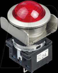 LB6MP-2T04R LB-16mm, PL, dome, metallic,24V AC/DC, rd