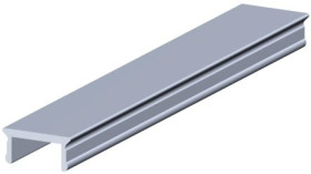 Pasek zasłaniający na profile, aluminiowy, 8mm, dł. 2m 10-elem., RS PRO