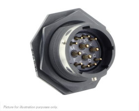 Złącze wielostykowe przemysłowe 12-pinowe, panelowe Souriau Sunbank by Eaton