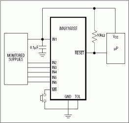 Ultra-Small, Hex Voltage, Microprocessor Supervisor