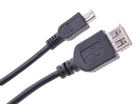 Przewód wtyk USB mini - gniazdo USB A 1m