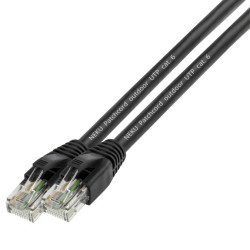 Patchcord zewnętrzny linka UTP kat.6 PVC+PE czarny 50m NEKU