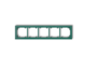 DECO Ramka 5 pięciokrotna uniwersalna z tworzywa DECO Pastel Matt szmaragdowy 51DR-5 KARLIK