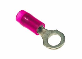 Konektor oczkowy izolowany 5mm - różowy