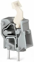 PCB terminal, 1 pole, pitch 5 mm, AWG 28-12, 24 A, cage clamp, light gray, 257-843