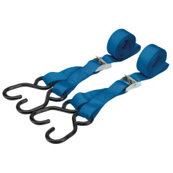 Draper 60962 125kg Ratcheting Tie Down Strap Sets (2.5M x 25mm) (2 Piece)