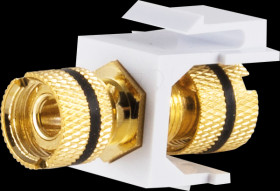 BS08-10064 Keystone audio banana jack &gt; jack, gold plated, black